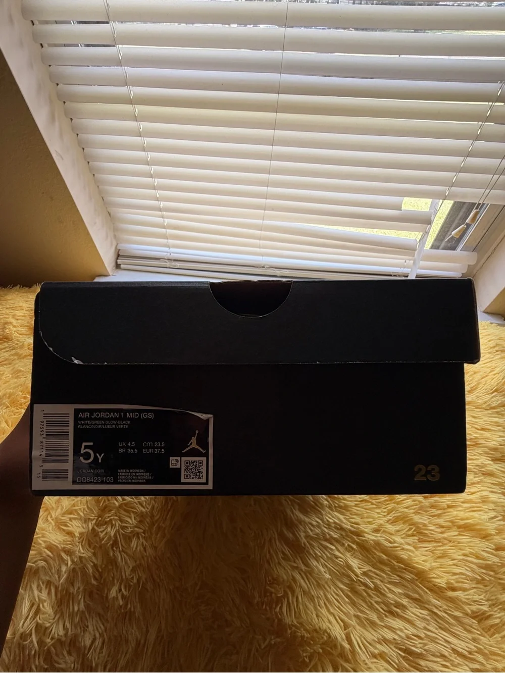 Jordan Sneakers Black Box with Gold Jumpman Logo